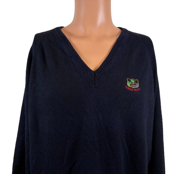Pickering Other - Vintage Pebble Beach Sweater Mens XL Pickering Made USA Blue Golf Course 70s